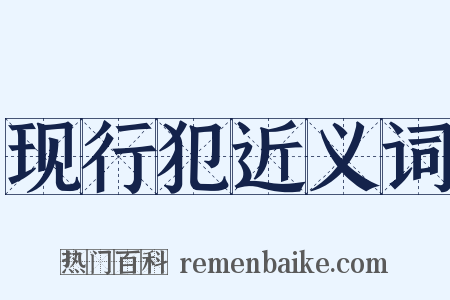 现行犯近义词是什么意思的图片